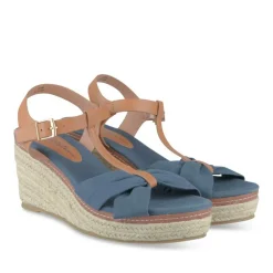 Sandales Corde MARINE Femme Motif Uni Boucle