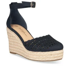 Sandales Corde MARINE Femme Motif Uni Boucle
