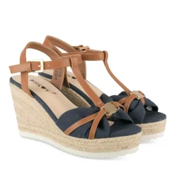 Sandales Corde MARINE Femme Motif Uni Boucle
