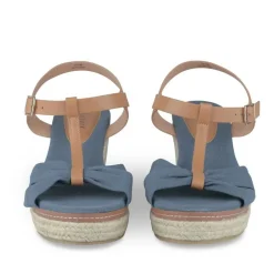 Sandales Corde MARINE Femme Motif Uni Boucle