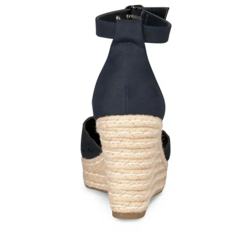 Sandales Corde MARINE Femme Motif Uni Boucle