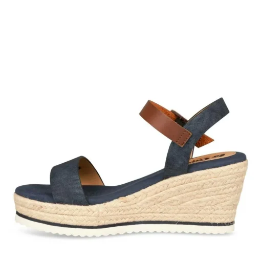Sandales Corde MARINE Femme Boucle