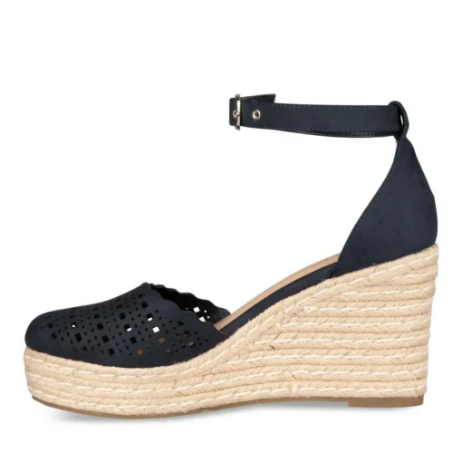 Sandales Corde MARINE Femme Motif Uni Boucle