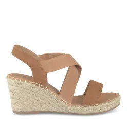 Sandales Corde MARRON Femme Motif Uni Elastique
