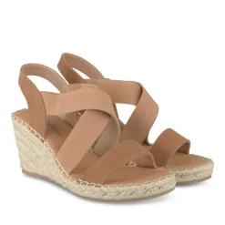 Sandales Corde MARRON Femme Motif Uni Elastique