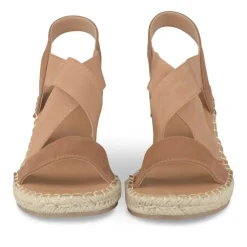 Sandales Corde MARRON Femme Motif Uni Elastique