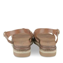 Sandales Corde MARRON Femme Motif Animal Boucle