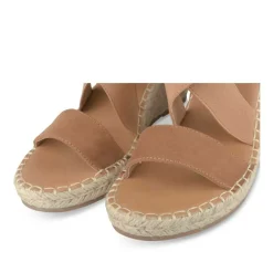 Sandales Corde MARRON Femme Motif Uni Elastique