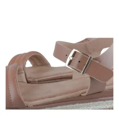 Sandales Corde MARRON Femme Motif Tressé Boucle