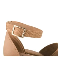 Sandales Corde MARRON Femme Motif Uni Boucle