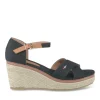 Sandales Corde NOIR Femme Motif Uni Boucle
