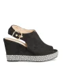 Sandales Corde NOIR Femme Motif Uni A Enfiler