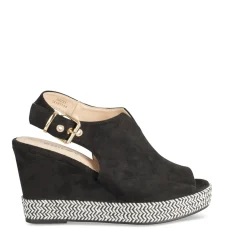 Sandales Corde NOIR Femme Motif Uni A Enfiler