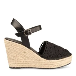 Sandales Corde NOIR Femme Boucle