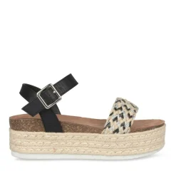Sandales Corde NOIR Femme Boucle