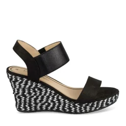 Sandales Corde NOIR Femme Motif Uni