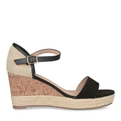 Sandales Corde NOIR Femme Boucle