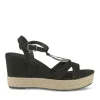 Sandales Corde NOIR Femme Motif Uni Boucle