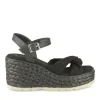 Sandales Corde NOIR Femme Motif Uni Boucle