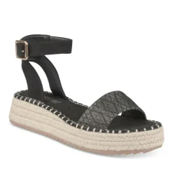 Sandales Corde NOIR Femme Boucle