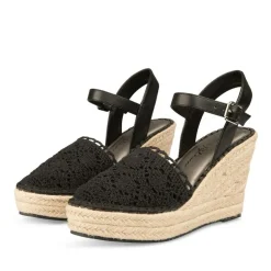 Sandales Corde NOIR Femme Boucle