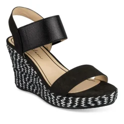 Sandales Corde NOIR Femme Motif Uni
