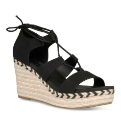Sandales Corde NOIR Femme Lacets
