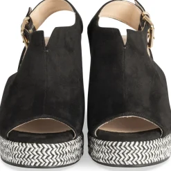 Sandales Corde NOIR Femme Motif Uni A Enfiler