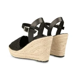 Sandales Corde NOIR Femme Boucle
