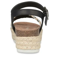 Sandales Corde NOIR Femme Boucle
