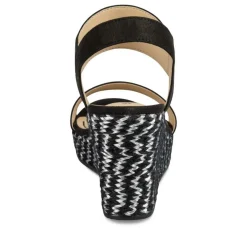 Sandales Corde NOIR Femme Motif Uni