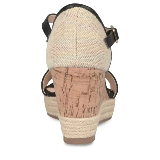 Sandales Corde NOIR Femme Boucle
