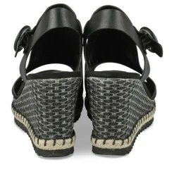 Sandales Corde NOIR Femme Motif Uni Boucle