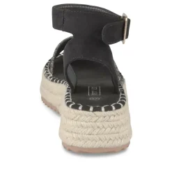 Sandales Corde NOIR Femme Boucle