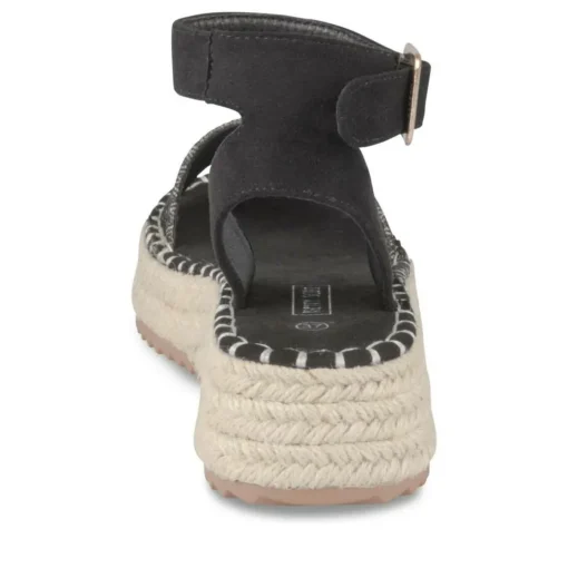 Sandales Corde NOIR Femme Boucle