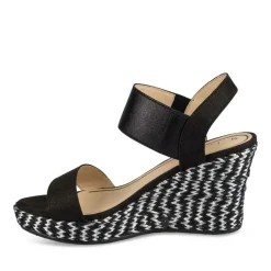 Sandales Corde NOIR Femme Motif Uni