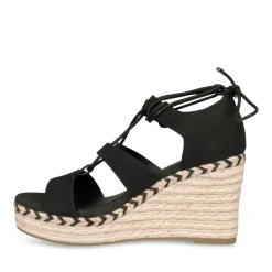 Sandales Corde NOIR Femme Lacets