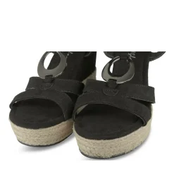 Sandales Corde NOIR Femme Motif Uni Boucle