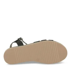 Sandales Corde NOIR Femme Motif Animal Boucle