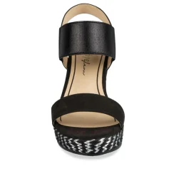 Sandales Corde NOIR Femme Motif Uni