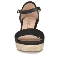 Sandales Corde NOIR Femme Boucle