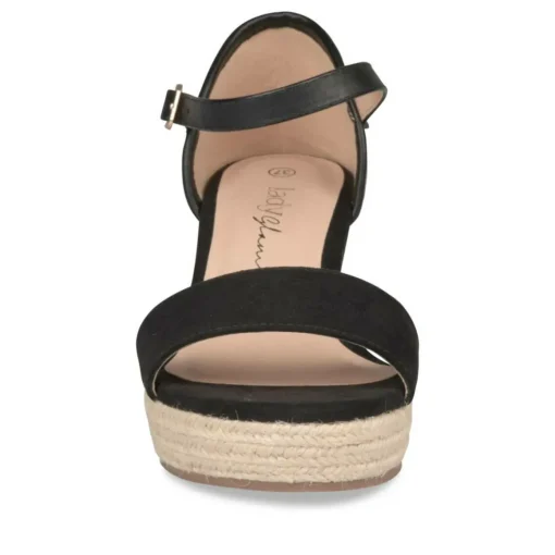Sandales Corde NOIR Femme Boucle
