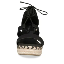 Sandales Corde NOIR Femme Lacets