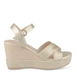 Sandales Corde OR Femme Motif Paillettes Boucle