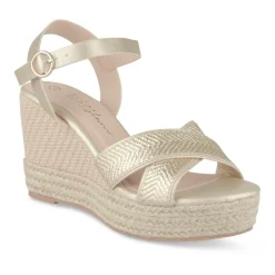 Sandales Corde OR Femme Motif Paillettes Boucle