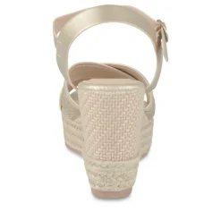 Sandales Corde OR Femme Motif Paillettes Boucle