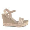 Sandales Corde ROSE Femme Motif Paillettes Boucle