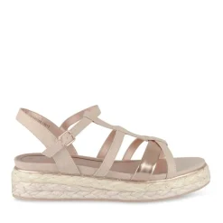 Sandales Corde ROSE Femme Motif Uni Boucle