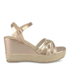 Sandales Corde ROSE Femme Motif Uni Boucle