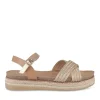 Sandales Corde ROSE Femme Motif Paillettes Boucle